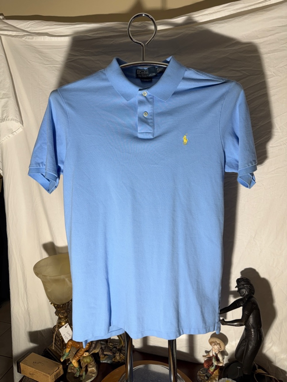Ralph Lauren Light Blue Polo with Yellow Pony Embroidery